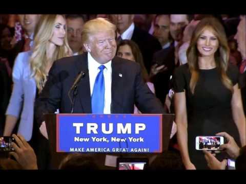 Donald Trump sweeps all 5 States and declares himself the presumptive nominee Video
