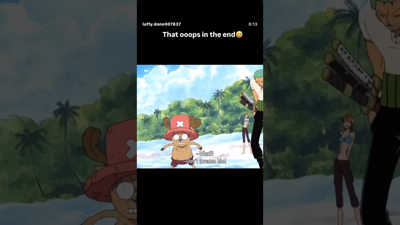 Zoro be like don’t threaten my son 👶 #chopper #zoro #robin #onepiece #anime