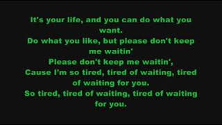 Green Day _ Tired Of Waiting (Lyrics on screen)