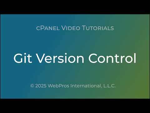cPanel Tutorials - Git Version Control