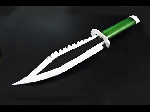 How to make a paper combat knife | paper weapons | Rambo knife Video