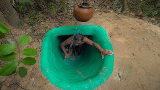 Build The Most Secret Tunnel Underground House And Temple Underground Swimming Pool