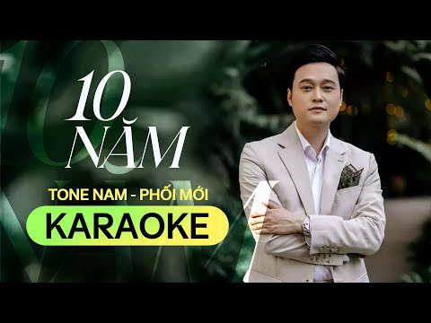 MƯỜI NĂM (KARAOKE BẢN PHỐI MỚI) TONE NAM - QUANG VINH || Live in Ha Noi - Chill Sunday