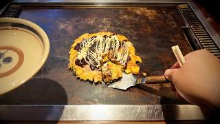 昼下がりの贅沢 老舗の豚玉とビール 明石市大明石町 お好み焼・鉄板焼 つくし