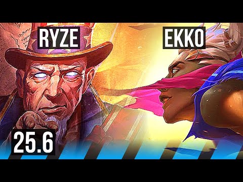 RYZE vs EKKO (MID) | EUW Master | 25.6