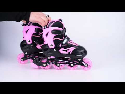 Video de Rollers extensible 4 ruedas Street PRO RBW Cherry Pink