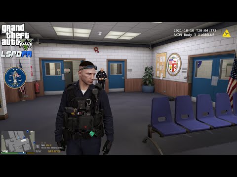 GTA V - LSPDFR 0.4.9🚔 - LSPD/LAPD - Downtown Patrol - Traffic Stop Shots Fired - 4K