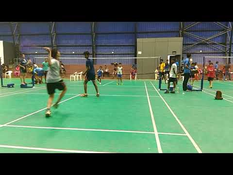 U-13 boys doubles district badminton tournament 2018, at Mayo hall