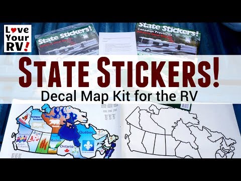 State Stickers Decal Map Kit for the RV