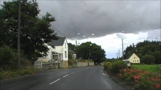 preview picture of video 'Driving On Rue Clémentine Lair, Rue Étienne Donniou & Route de Saint-Nicolas, Plounévez-Quintin'