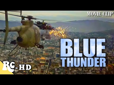 Helicopter Dog Fight In The City | Blue Thunder Clip | Roy Scheider | Crime Action Thriller