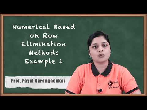 Numerical Based on ROW Elimination Methods Example 1 | Sequential Logic Circuit | EXTC Engineering