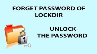 Forget password of lockdir recover it