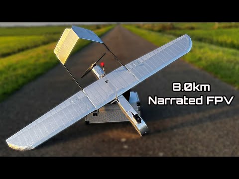 Narrated Long Range FPV - 8.0km to the Windmills - Airplane Setup & Flight