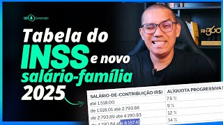 Publicado Tabela do INSS e novo Salário- família 2025