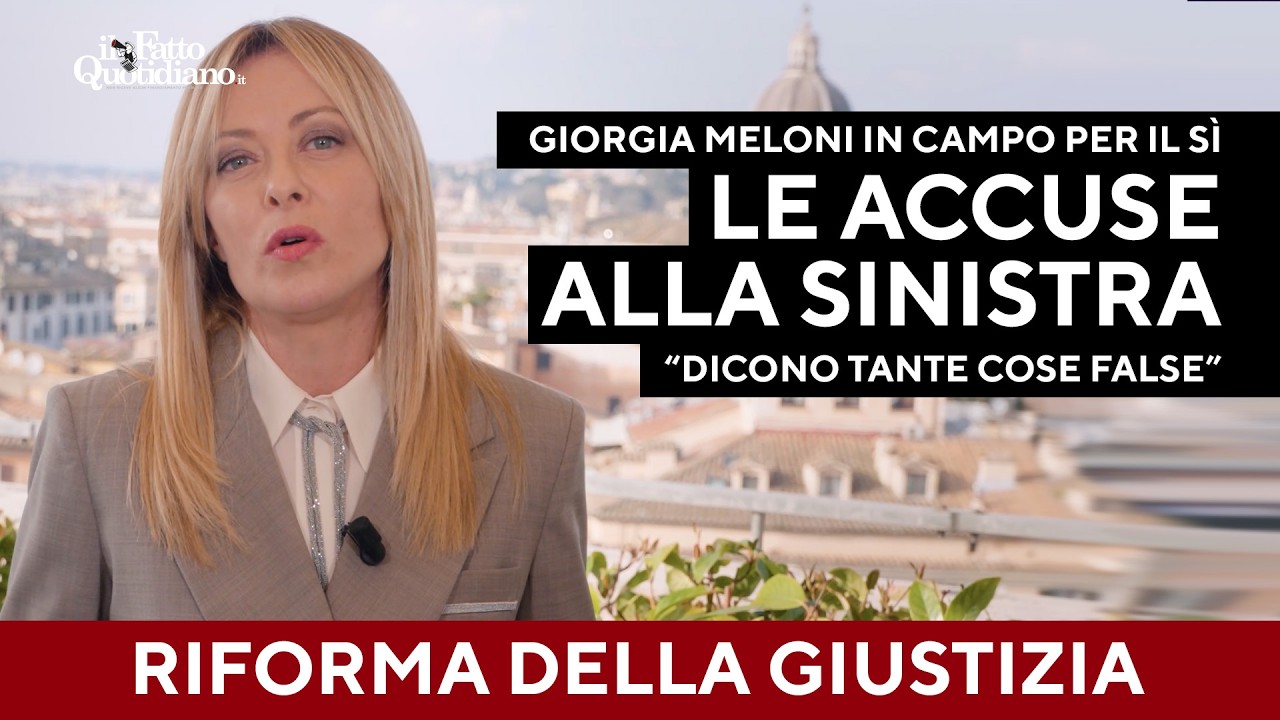 Meloni scende in campo per il referendum, spiega (a modo suo) la riforma e accusa gli avversari