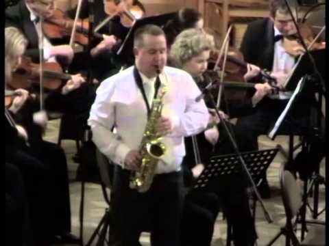 Concerto for alto saxophone, piano & strings, 1st mv.