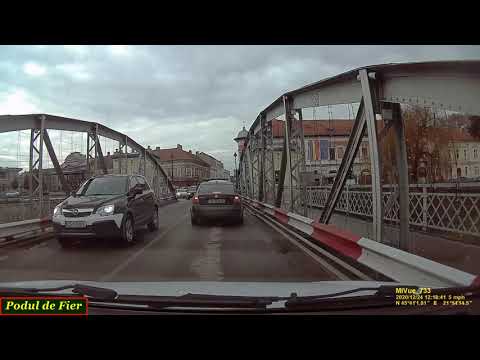 Driving in Lugoj: Str. Timişoarei - Podul de Fier - Str. Caransebeşului - Lidl Lugoj (Dec. 24, 2020)