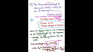 GATE2014---Flexural tensile strength of concrete (fcr) as per IS456-2000