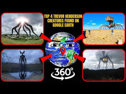 VR 360° - Top 4 Trevor Henderson Creatures Found on Google Earth!