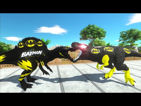 BATMAN T-REX VS BATMAN SPINOSAURUS DEATH RUN - Animal Revolt Battle Simulator