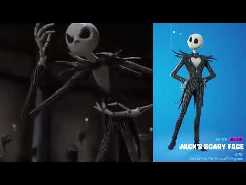 *NEW* Fortnite Jack's Scary Face emote in "Real Life" (Disney's Jack Skellington Nightmare Christmas