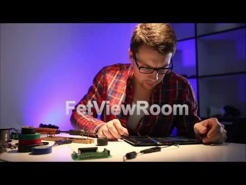 Electronics engineer at work