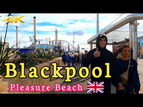 Blackpool Pleasure Beach Full Walking Tour, Lancashire England 🏴󠁧󠁢󠁥󠁮󠁧󠁿 #blackpool #beach #england