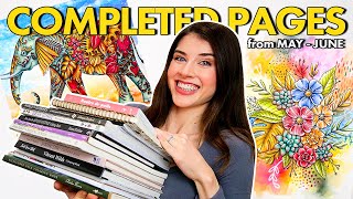 EVERY PAGE I COLORED IN MAY & JUNE ✨// Completed Coloring Pages