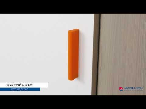 Миниатюра изображения товара Шкаф Аквилон Кот №3 (туя светлая/белый)