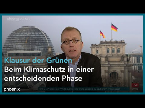 phoenix nachgefragt mit Markus Decker zur Klausur der Grünen am 22.03.23