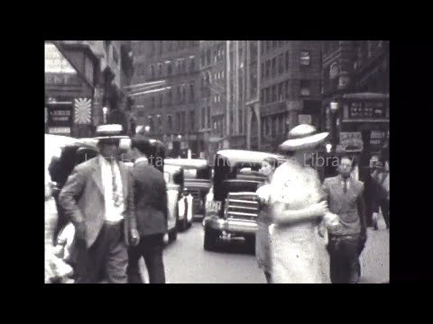 Archive footage of Street Scenes  of Boston with Views of the State House, Commons in the 1930s