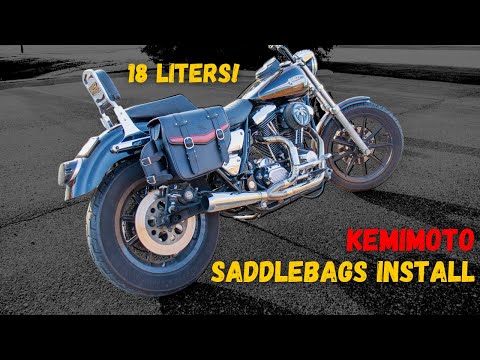 Kemimoto Motorcycle Saddlebags 18L Install - Harley-Davidson FXR