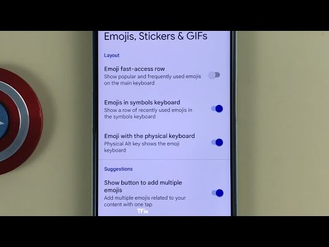 Show a row of recently used emojis in the symbols keyboard on Realme C35 Android 11