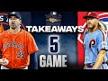 Astros Take Game 5 Away From Phillies, 1 WIN Away From Winning World Series [BIGGEST TAKEAWAYS]