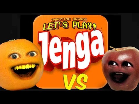 Annoying Orange - AO vs Midget Apple Plays: JENGA!