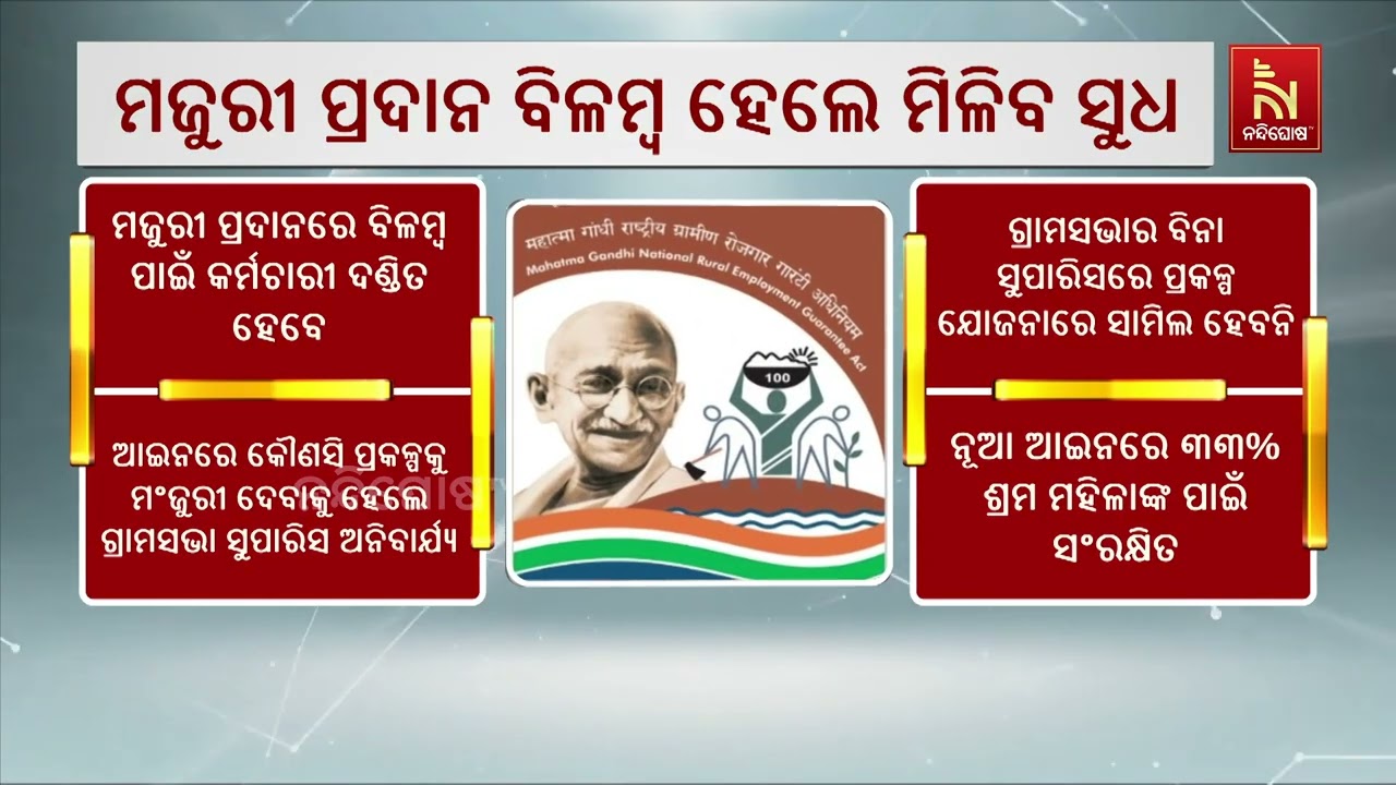 ବିକଶିତ ଭାରତ G RAM G-୨୦୨୫ ଆଇନରେ ଶ୍ରମିକଙ୍କୁ ସପ୍ତାହକ ଭିତରେ ?
