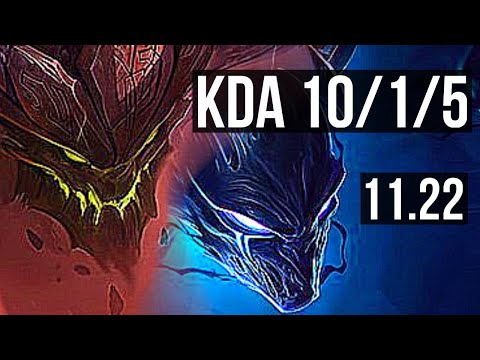 MALPHITE vs NOCTURNE (TOP) | 10/1/5, Legendary | KR Diamond | 11.22