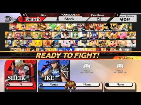 Youmacon 2015 Wii U - Ryuga vs Nom - Smash Bros. 4 Wii U