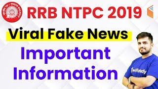 RRB NTPC 2019 | Important Announcement Related to Exam Date ?