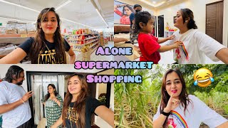 💜 Alone Supermarket Shopping 😍 Is bar bhi Mu
