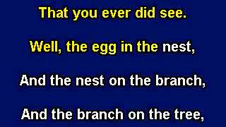 Green Grass Grows All Around, Karaoke video with lyrics, Instrumental Version