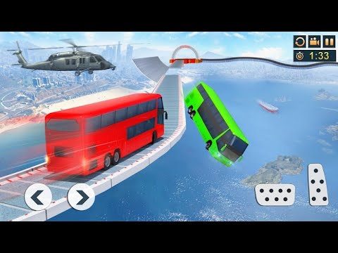 Impossible bus driving master android gameplay | red color bus