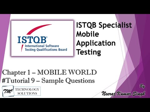 ISTQB Mobile Tester Introduction to ISTQB Mobile Tester Certification ISTQB Tutorials