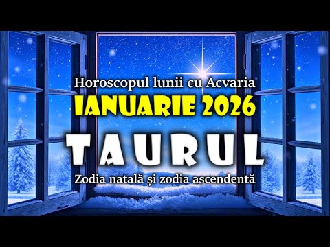 TAUR 🏳️ Vremea renasterii ♉  Horoscopul lunii IANUARIE 2026 ⭐@astrolog.ACVARIA