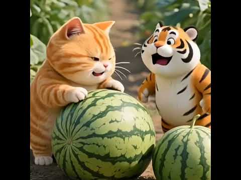 Cat & Tiger Play Childhood Memories Reloaded.Innocent Cat, Naughty Tiger🐈🐅 Childhood ki Double Masti
