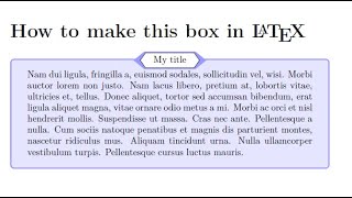 How to make fancy boxes in LaTex using tcolorbox