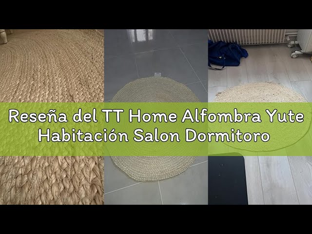 Vídeo relacionado con TT Home Alfombra Yute Habitación Salon Dormitoro Redonda Etnica Boho Chic A Mano, Color:Naturaleza, Tamaño:80 cm Rund