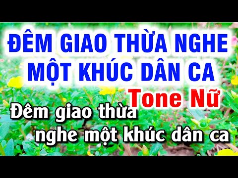Karaoke Đêm Giao Thừa Nghe Một Khúc Dân Ca Nhạc Sống Tone Nữ | Hoài Phong Organ