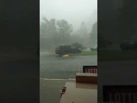A rare violent storm Microburst in action in Brookfield, CT on May 15, 2018